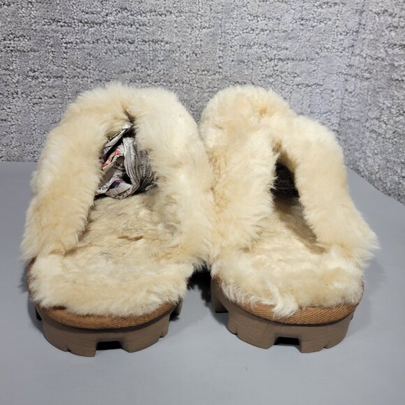 UGG Coquette Womens Size US 10 Chestnut Suede Sheepskin Lining Slip On Slipper - Picture 8 of 10